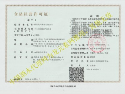 食品經營許可證