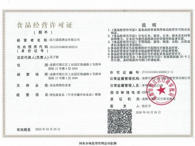 食品經營許可證