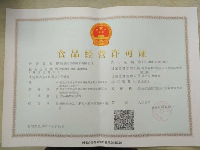 食品經營許可證