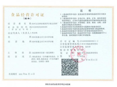 食品經營許可證