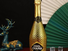 酷魅起泡酒鉆石型-金色750毫升瓶裝氣泡酒廠家批發夜場酒水