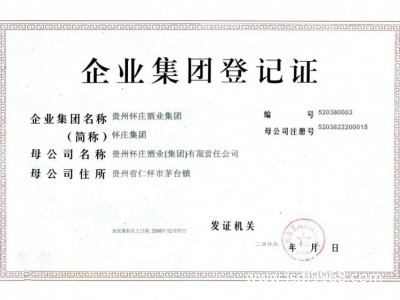 企業(yè)集團登記證